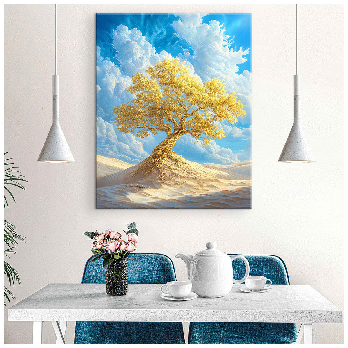 Oasis Of Gold Modern Wall Artwork