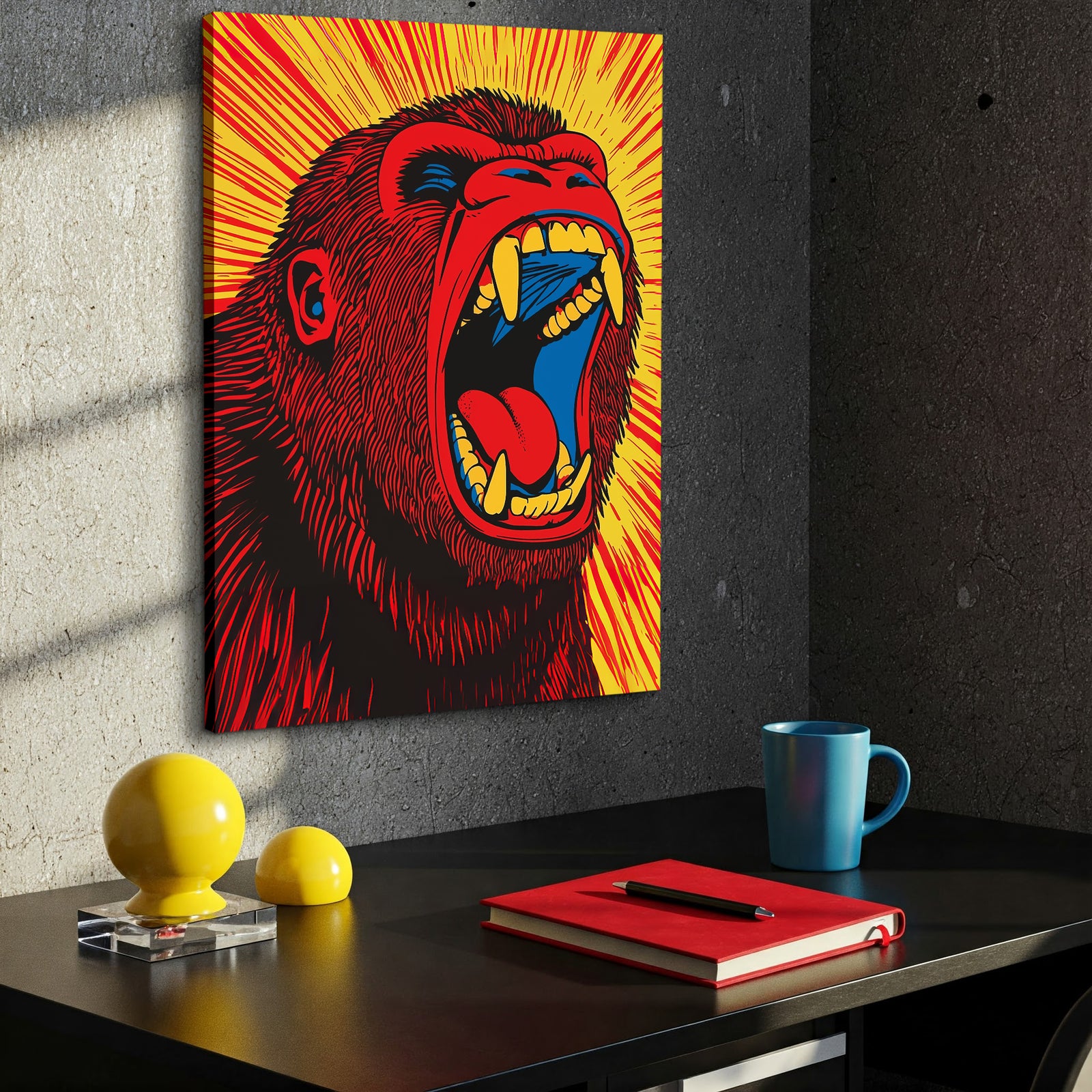 Vibrant Gorilla Modern Wall Artwork