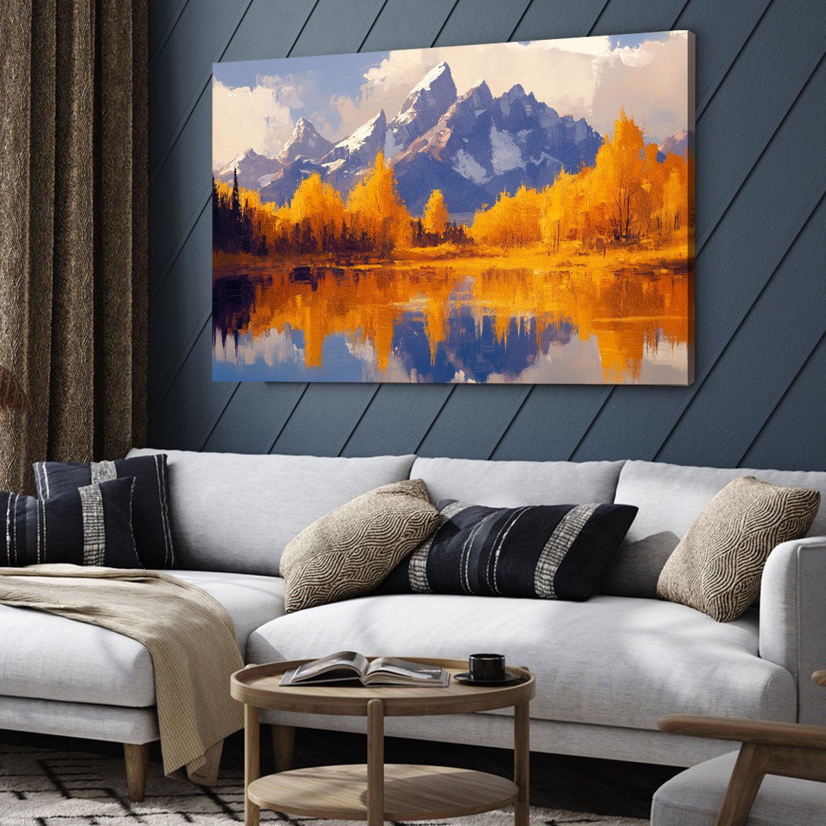 Autumn Mountain Wall Art Canvas Print