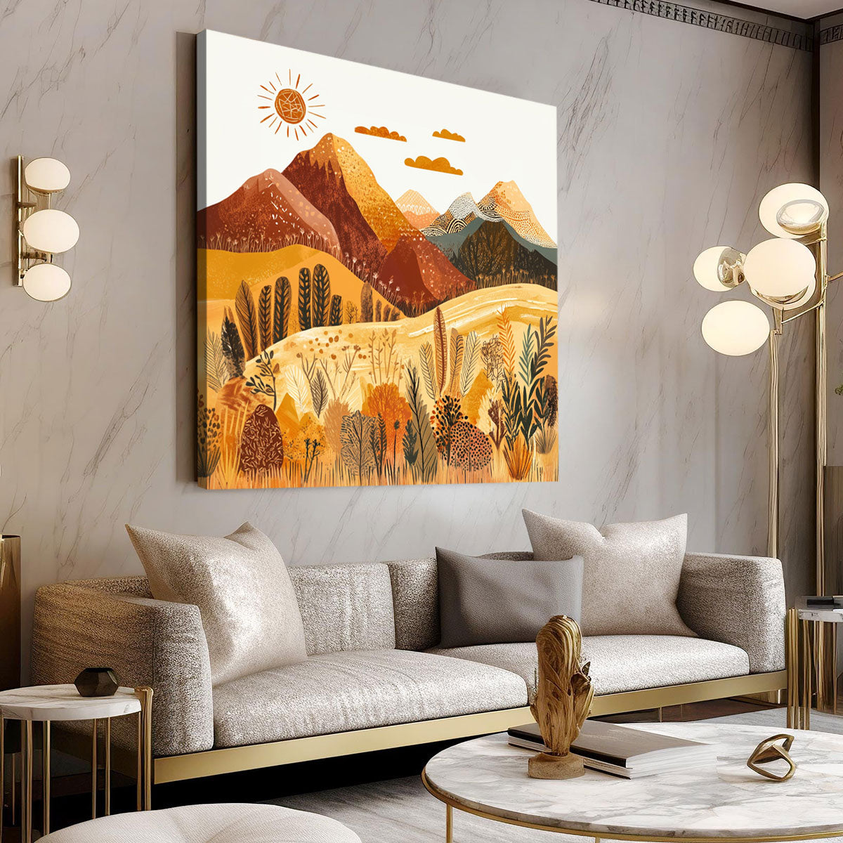 Autumn Mountain Boho Wall Decor