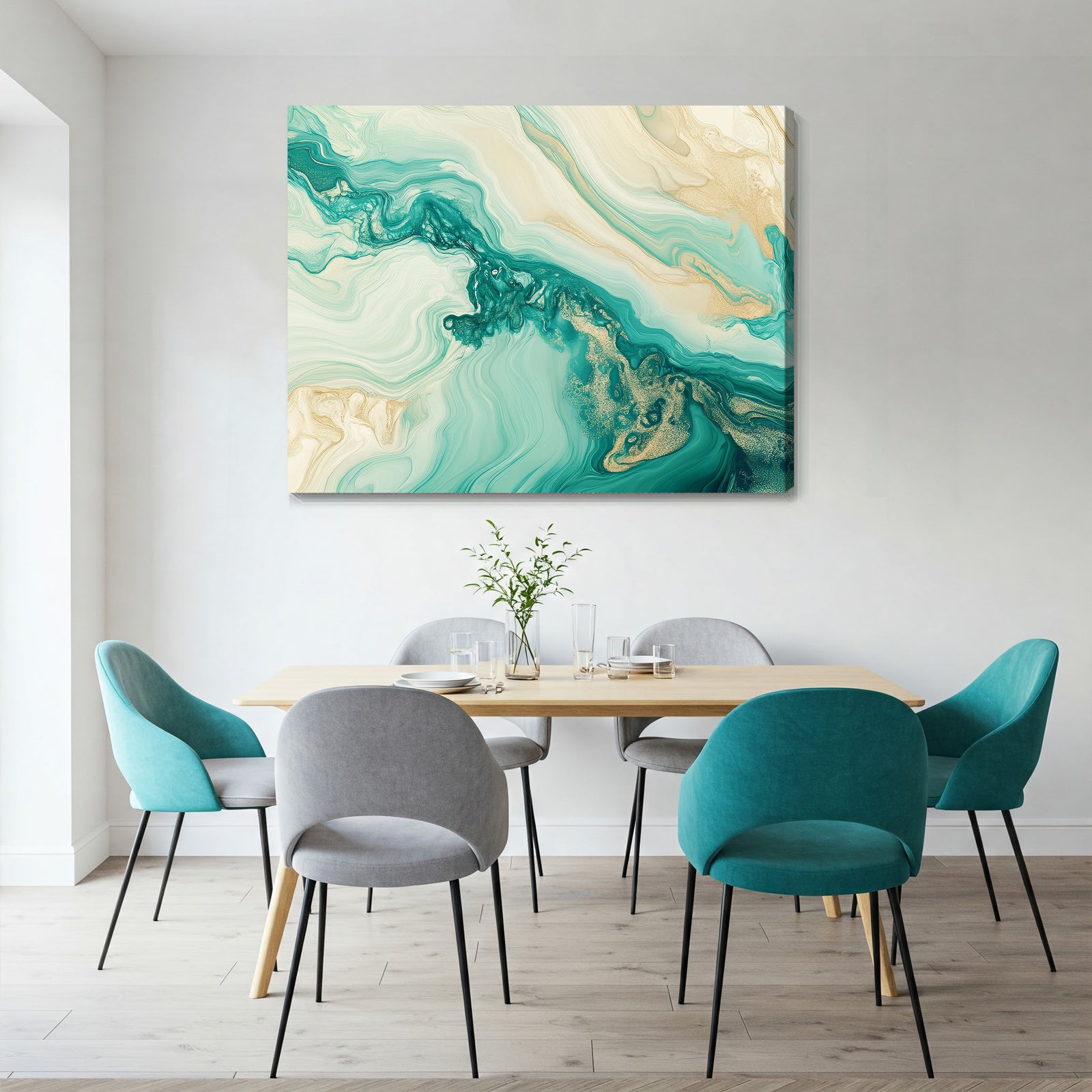 Layered Abstract Canvas Wall Art – Textured Minimalist Painting