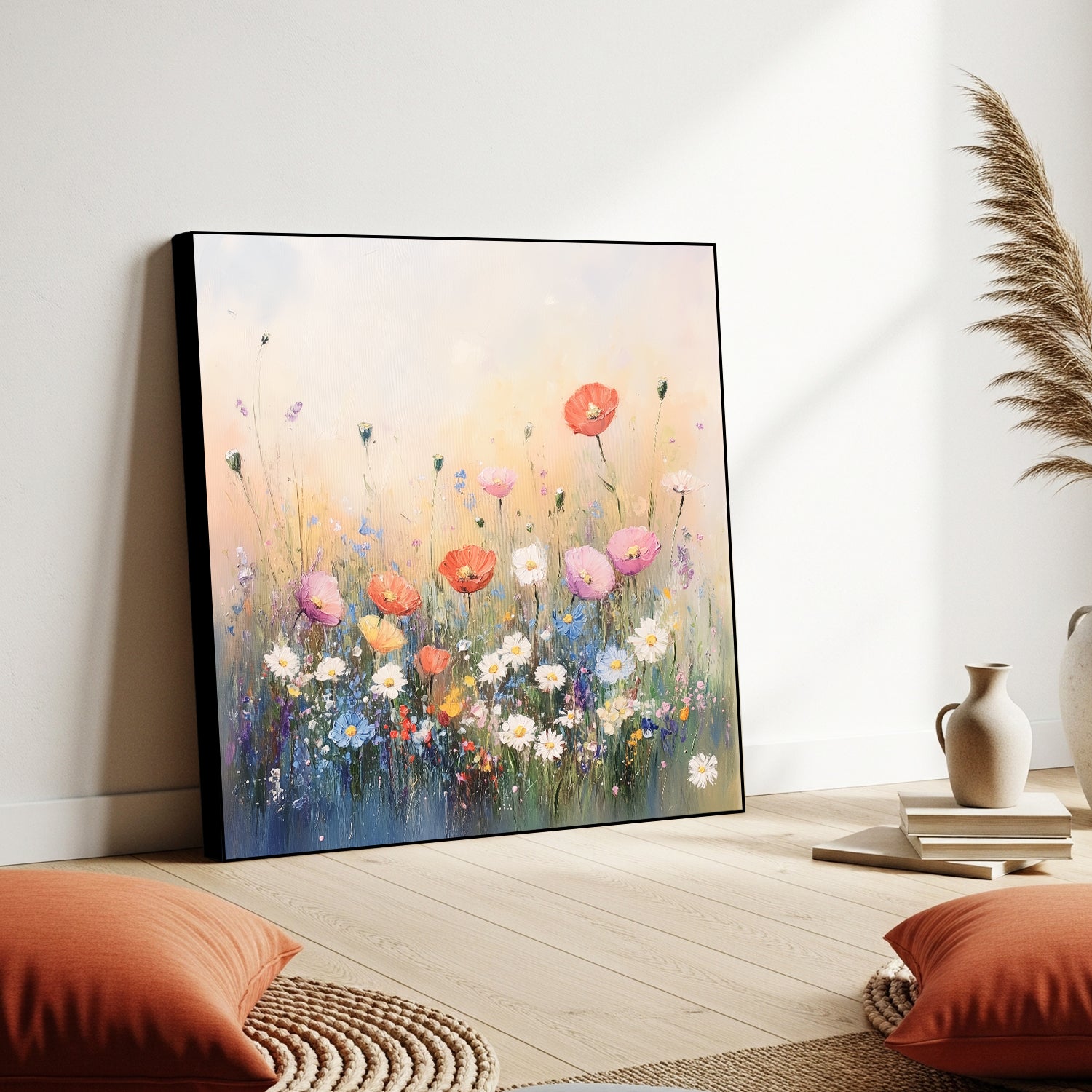 Romantic Wildflower Field Floral Wall Decor