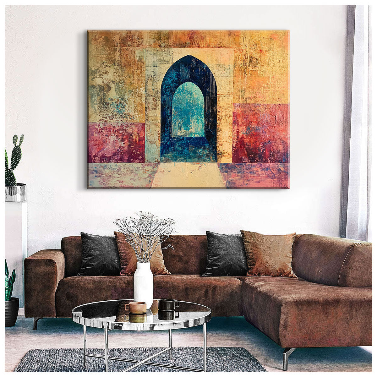 Archway Layers Boho Canvas Wall Art