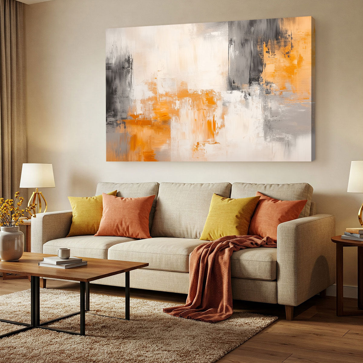 Earth Tones Abstract Brown And Beige Wall Art