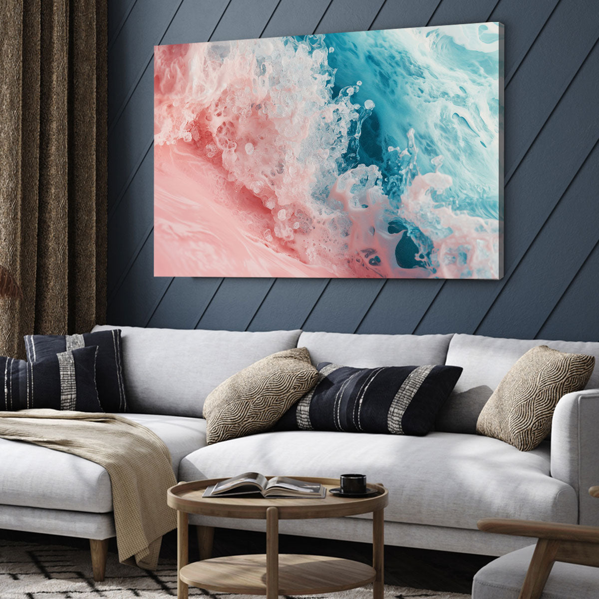 Fluid Waves Chromatic Abstract Beach Wall Art