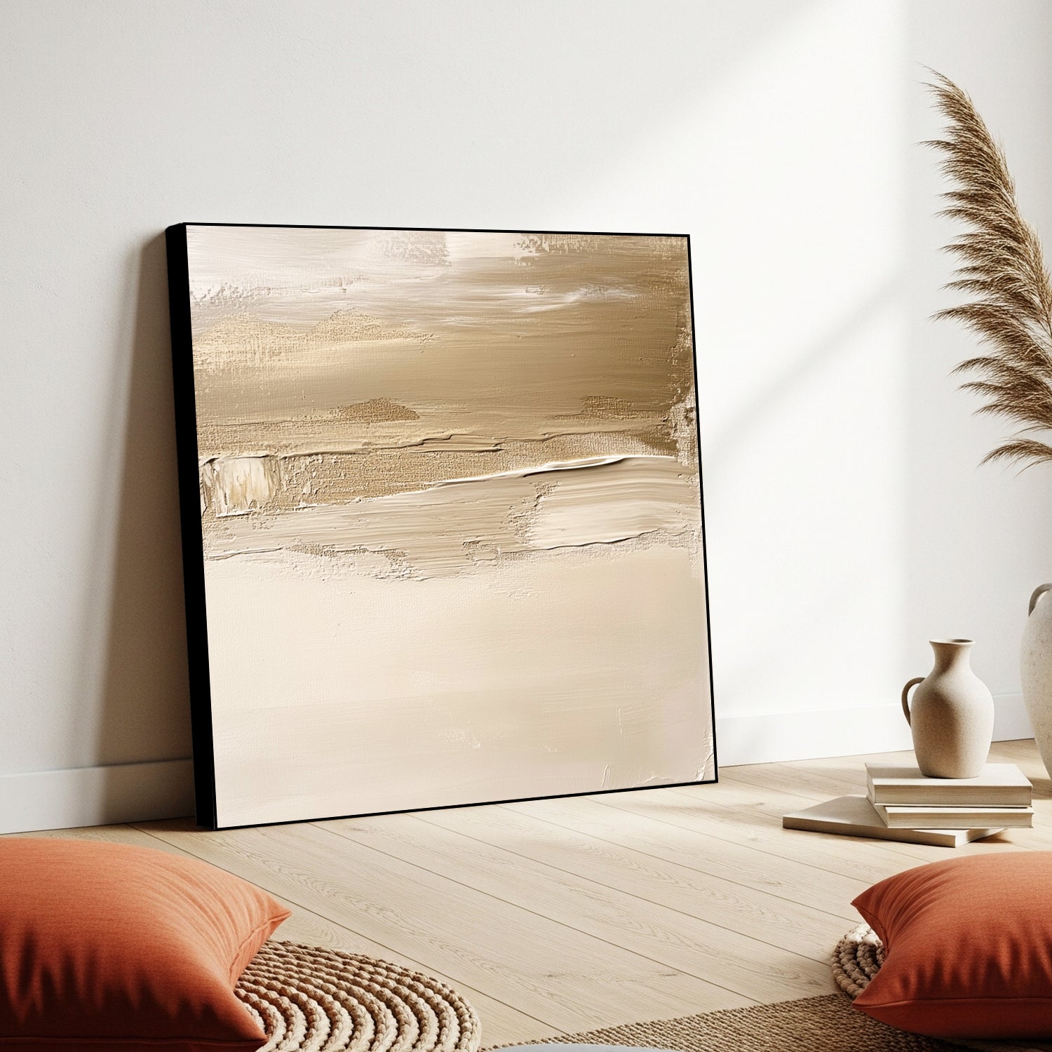 Monochrome Beige Wall Art Abstract Wall Decor
