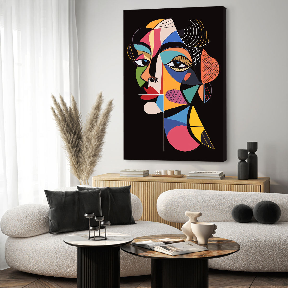 Geometric Art Style Portrait Persona Canvas