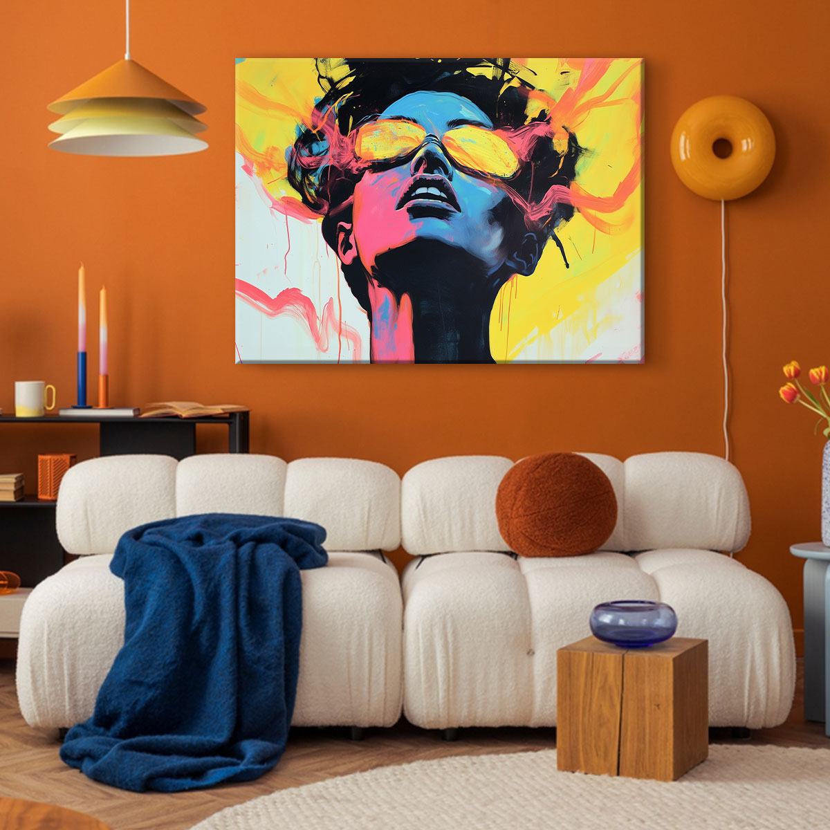 Pop Art Energetic Gaze Canvas Wall Art