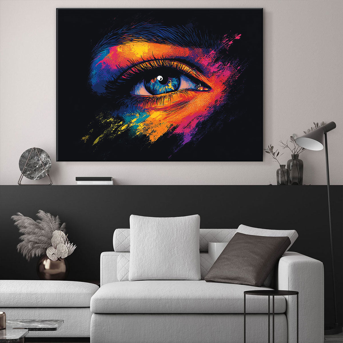 Pop Art Inner Gaze Eye Canvas Wall Art