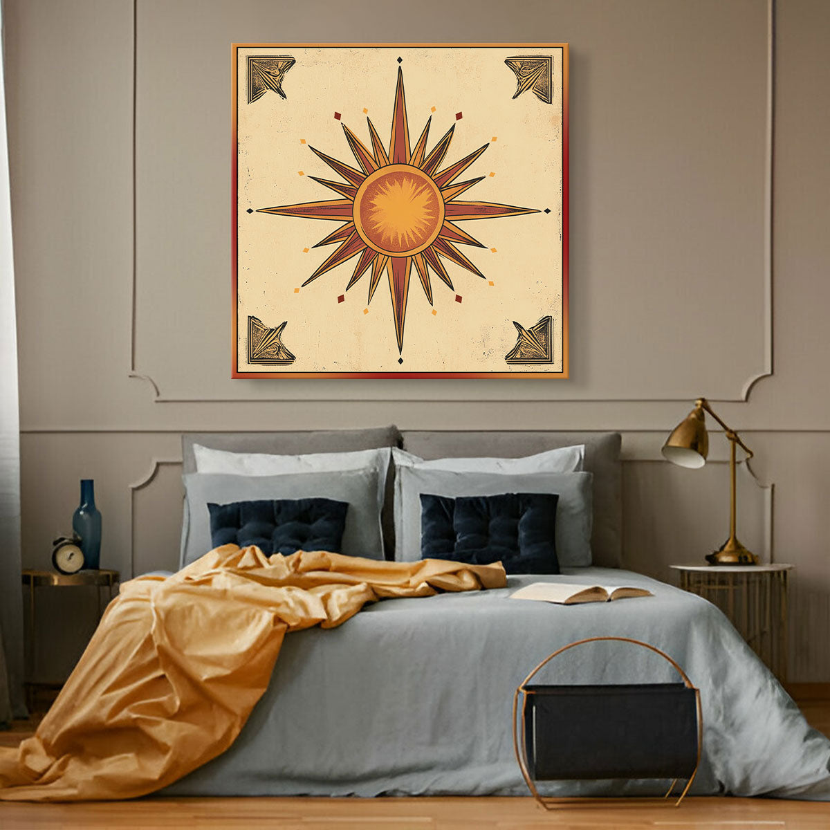 Ornate Compass Rose Boho Wall Decor
