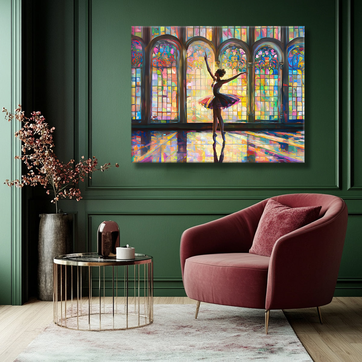 Graceful Ballerina Dancing Oil Painting Canvas Wall Art