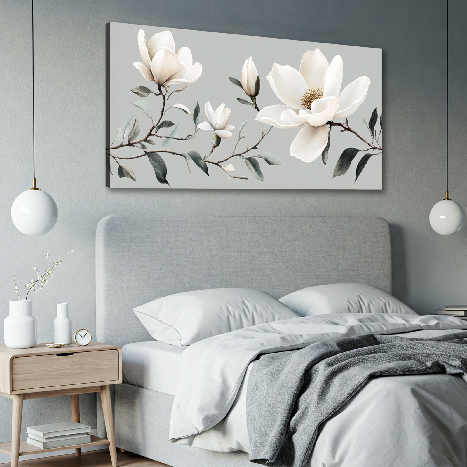 Magnolia Branch Modern Wall Artwork
