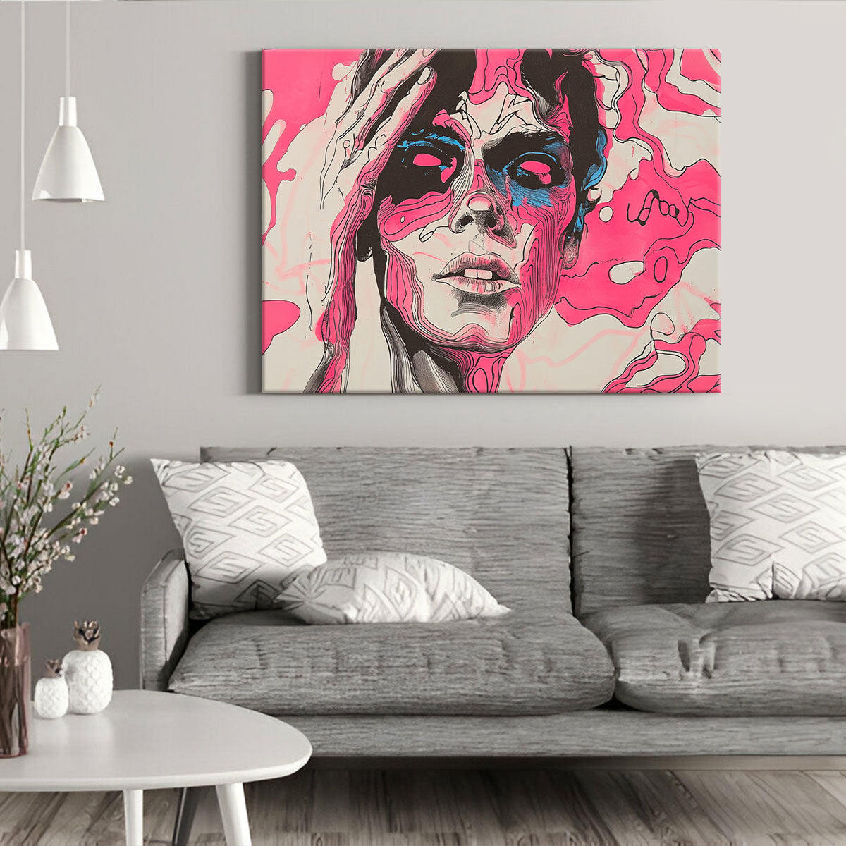 Neon Psyche Modern Abstract Art