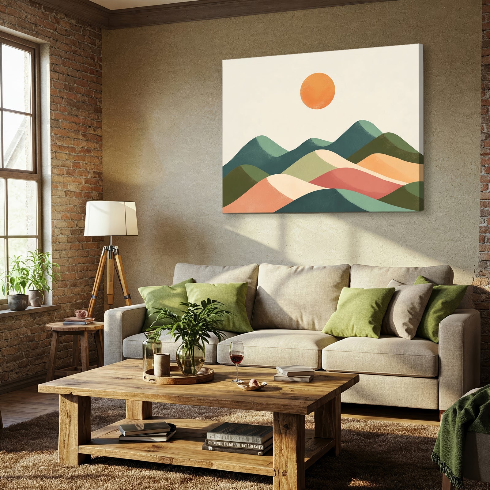 Colorful Mountain Range Abstract Wall Art