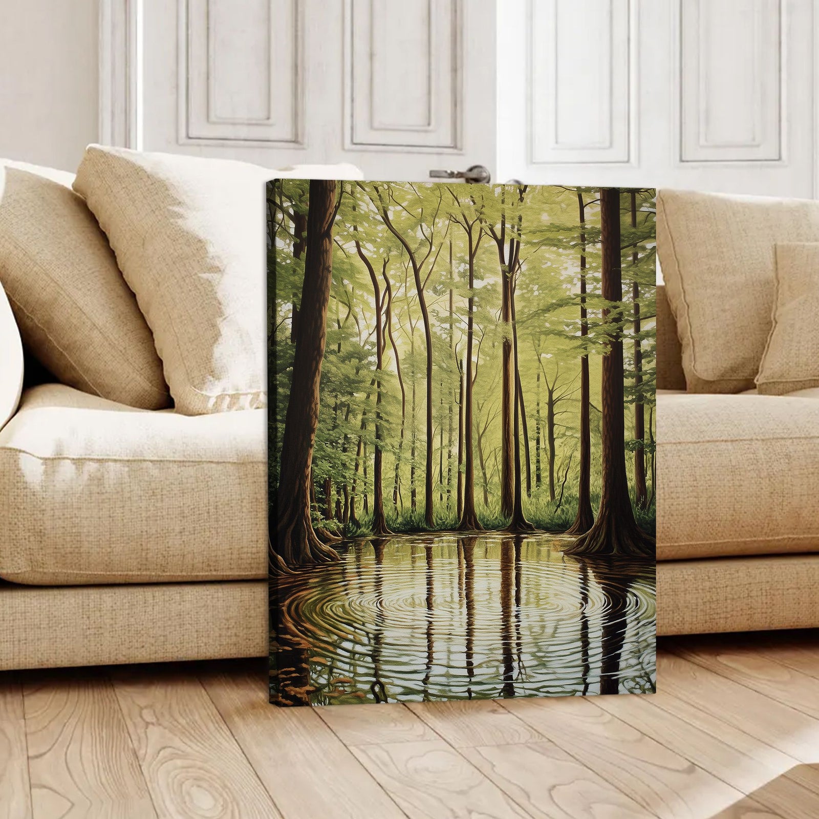 Tranquil Reflections Landscape Abstract Canvas Wall Art