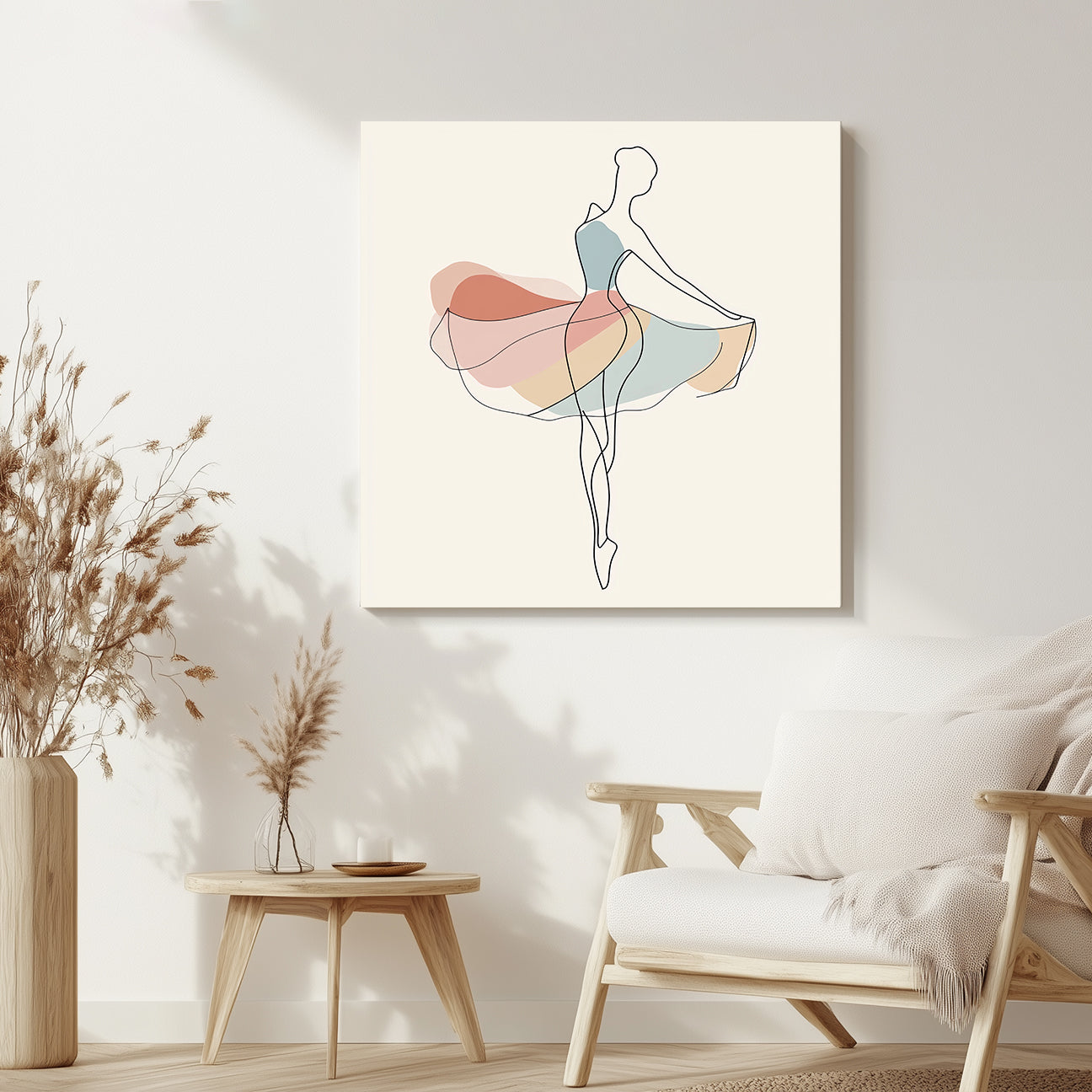 Ballet Dress Minimalist Canvas Wall Art