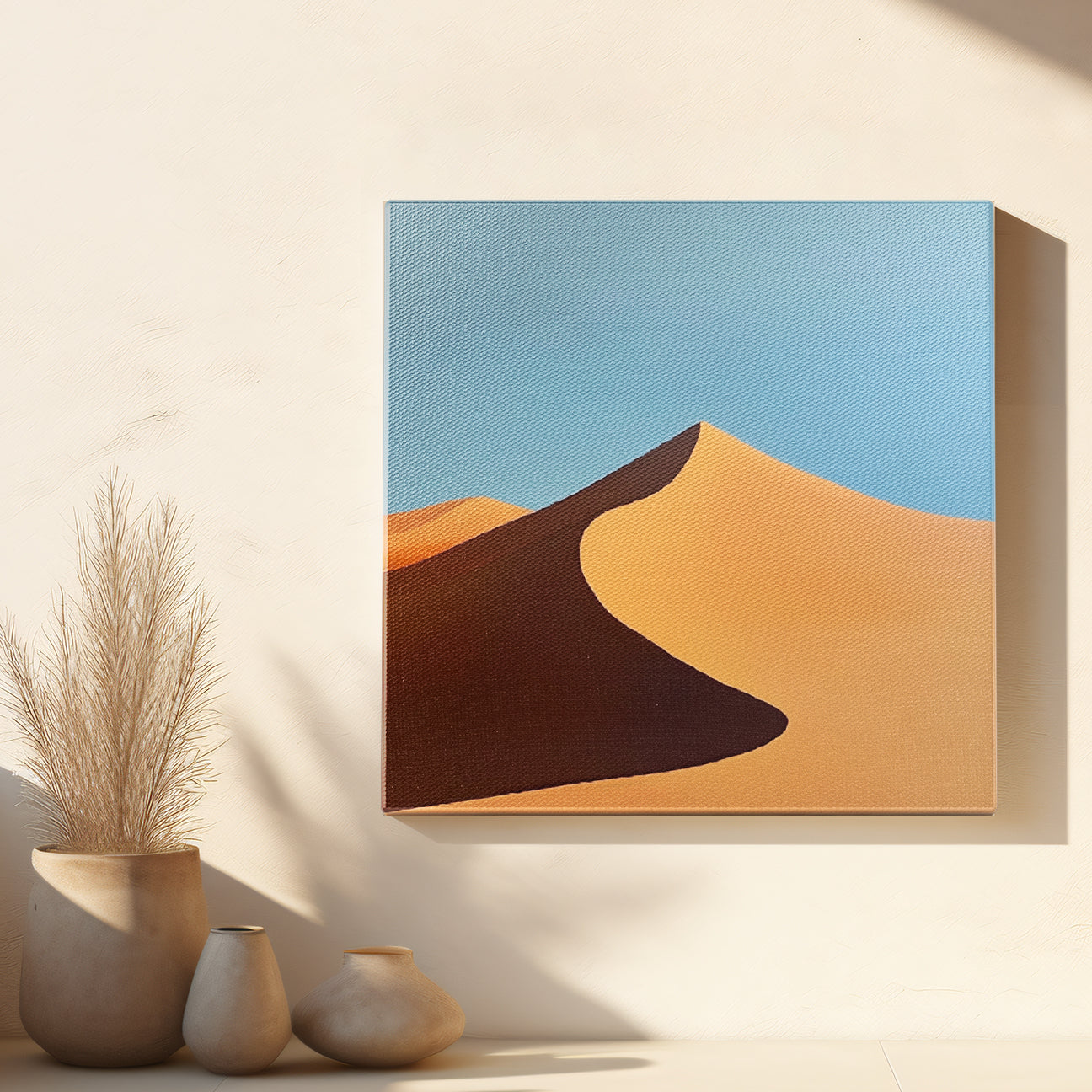 Dune Minimalist Square Canvas Print