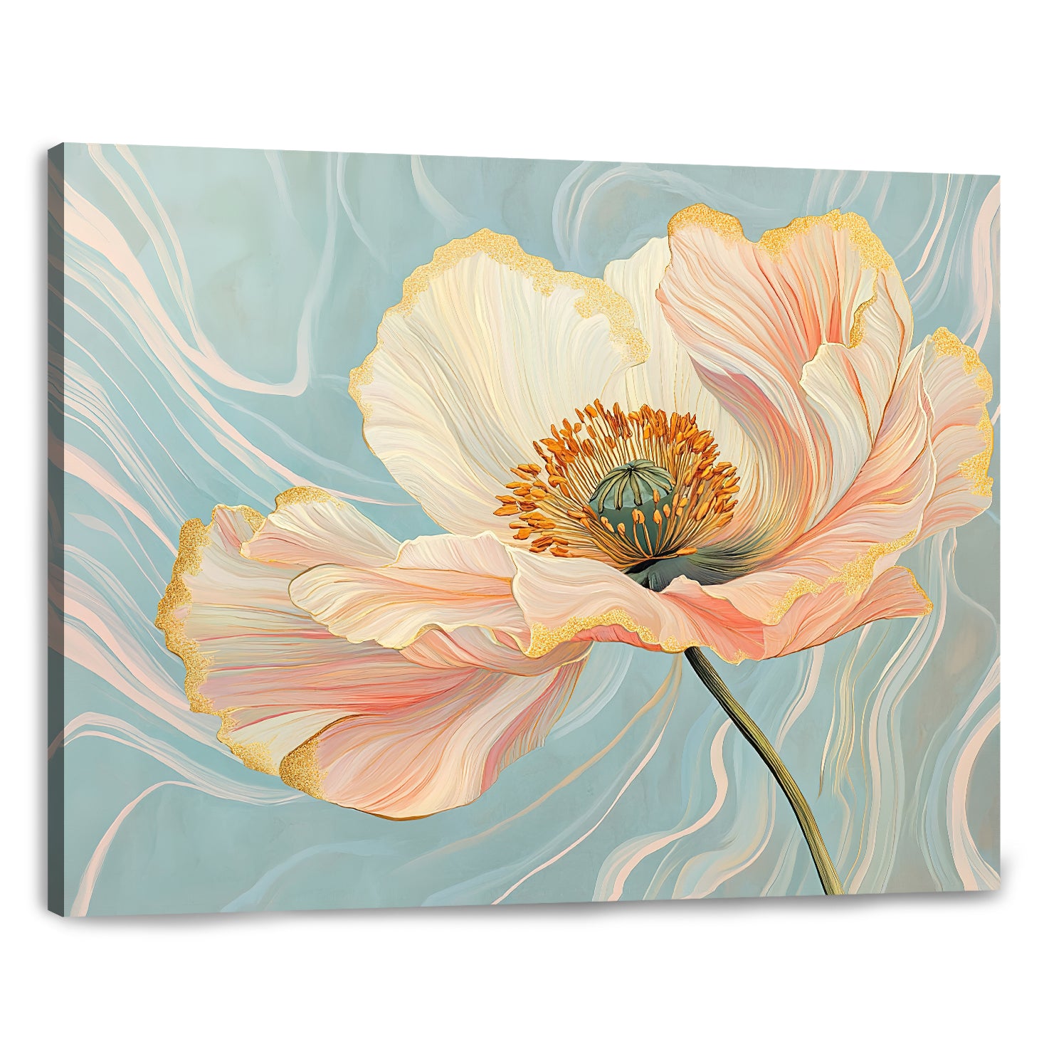 Breeze Floral Abstract Floral Canvas Print for Living Room