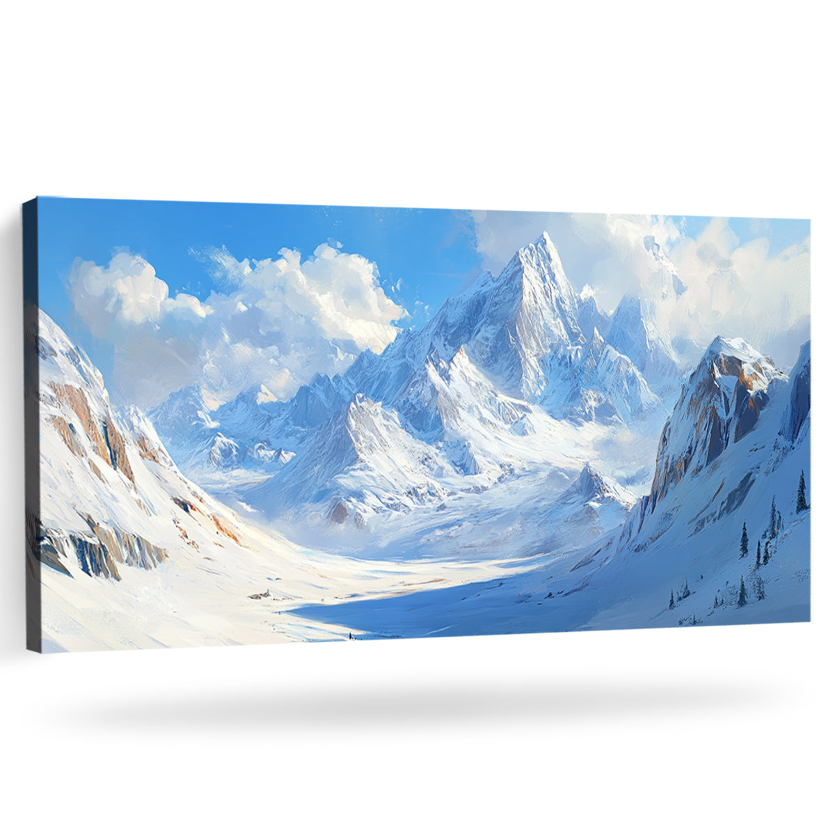 Snowy Mountains Modern Wall Artwork