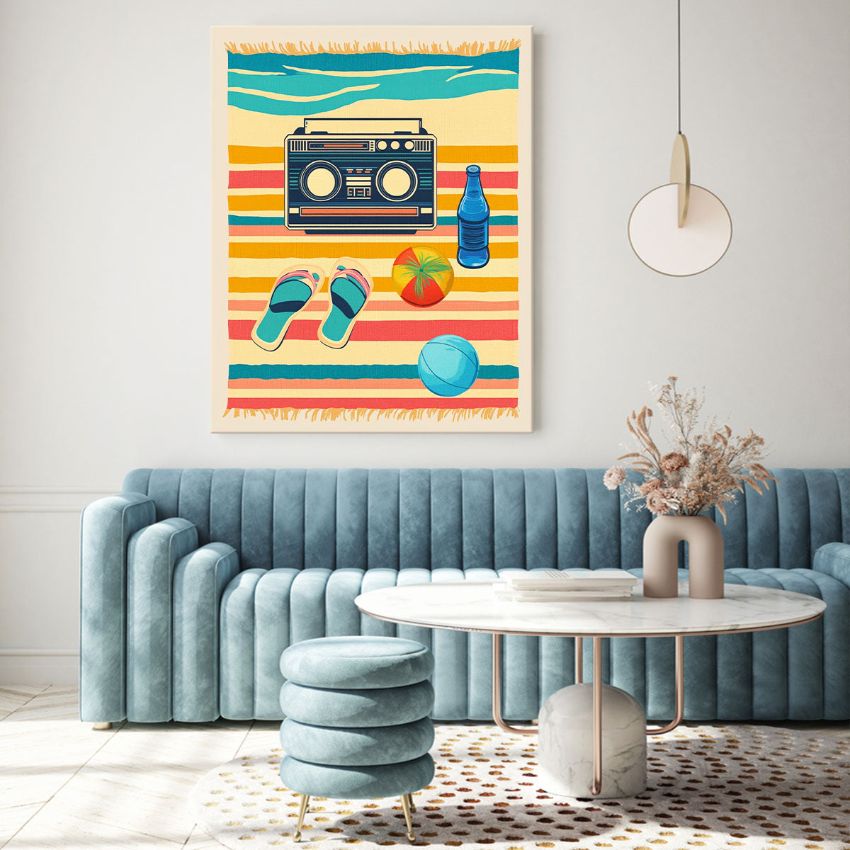 Retro Sunny Beach Vibes Vintage Artwork