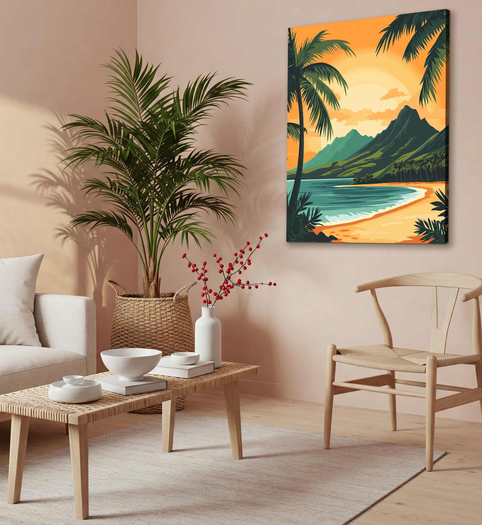 Hawaiian Sunset Modern Wall Artwork