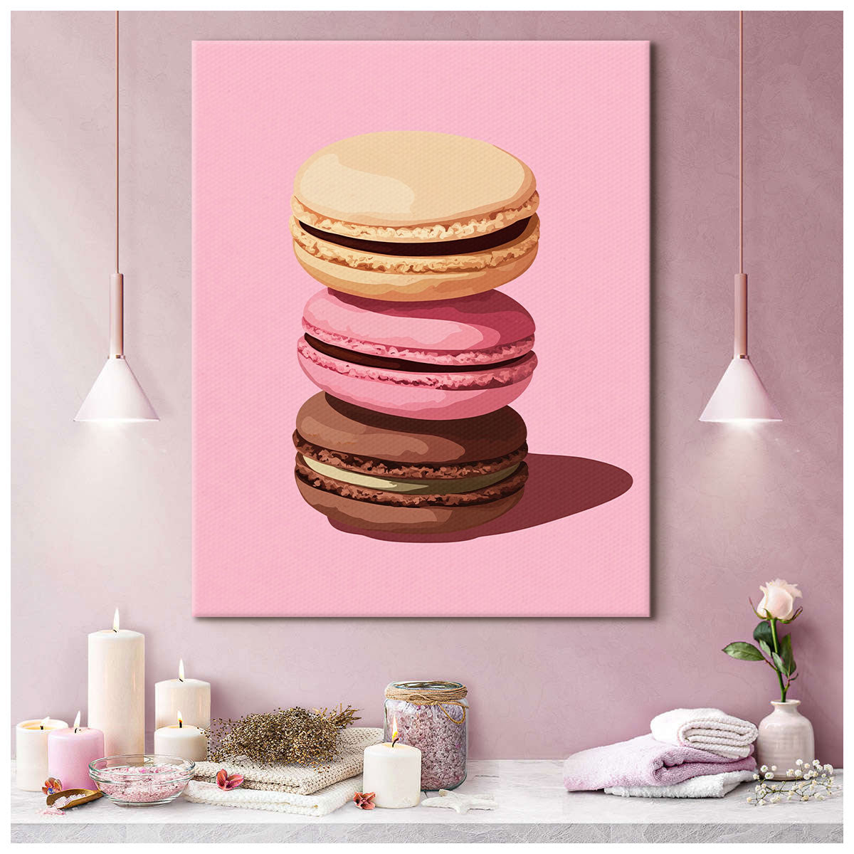 Macaron Stack Modern Wall Artwork