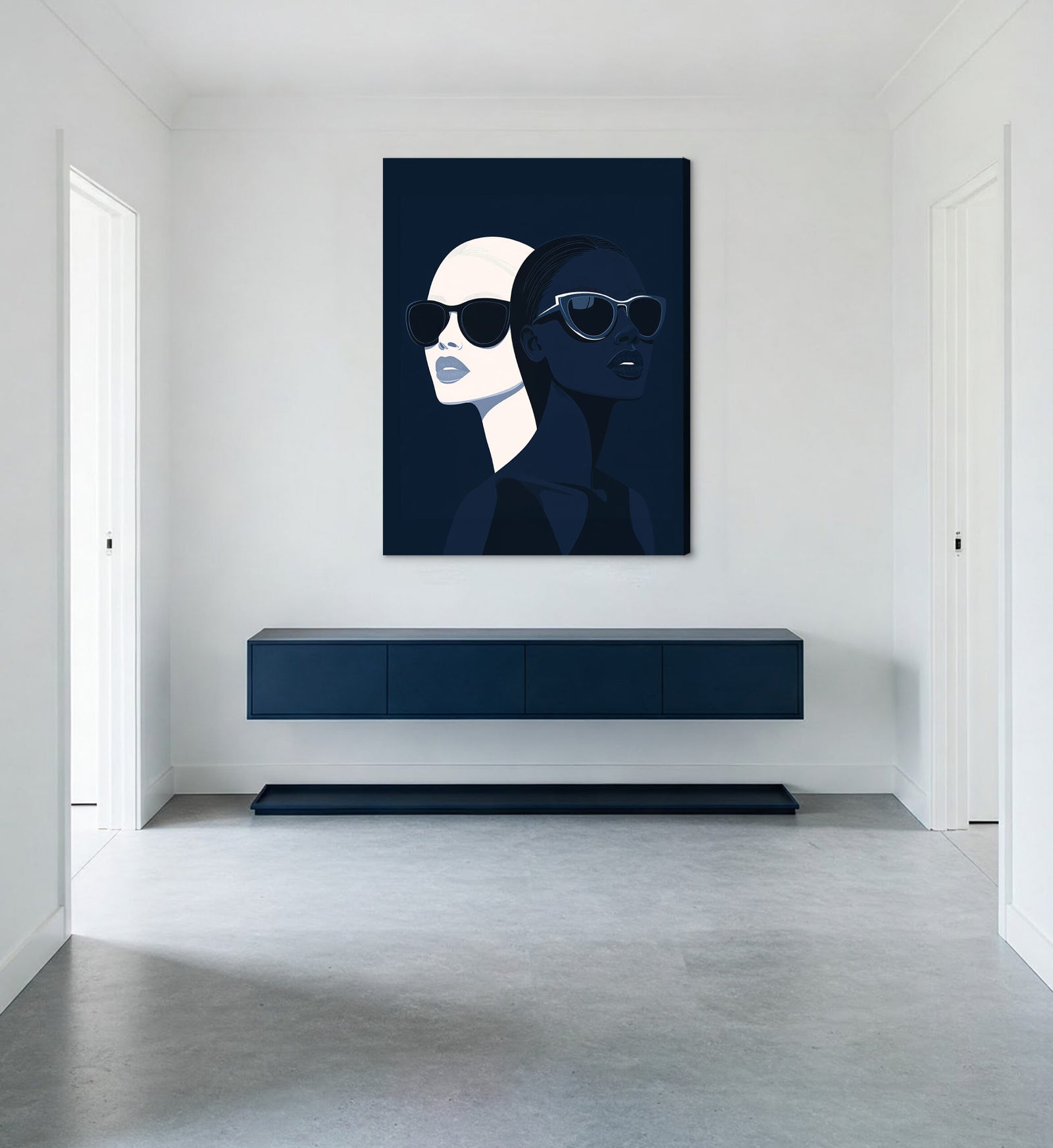 Portrait Surreal Minimalist Canvas Wall Art