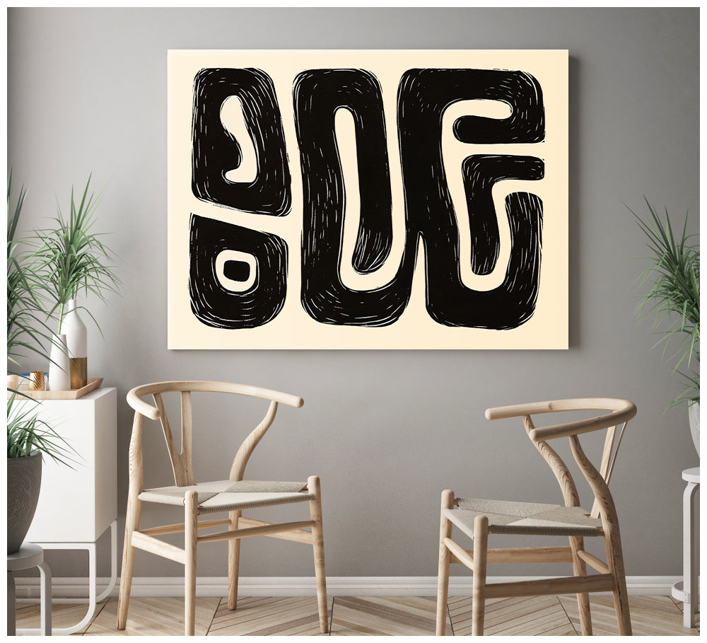 Organic Flow Abstract Canvas Print for Living Room