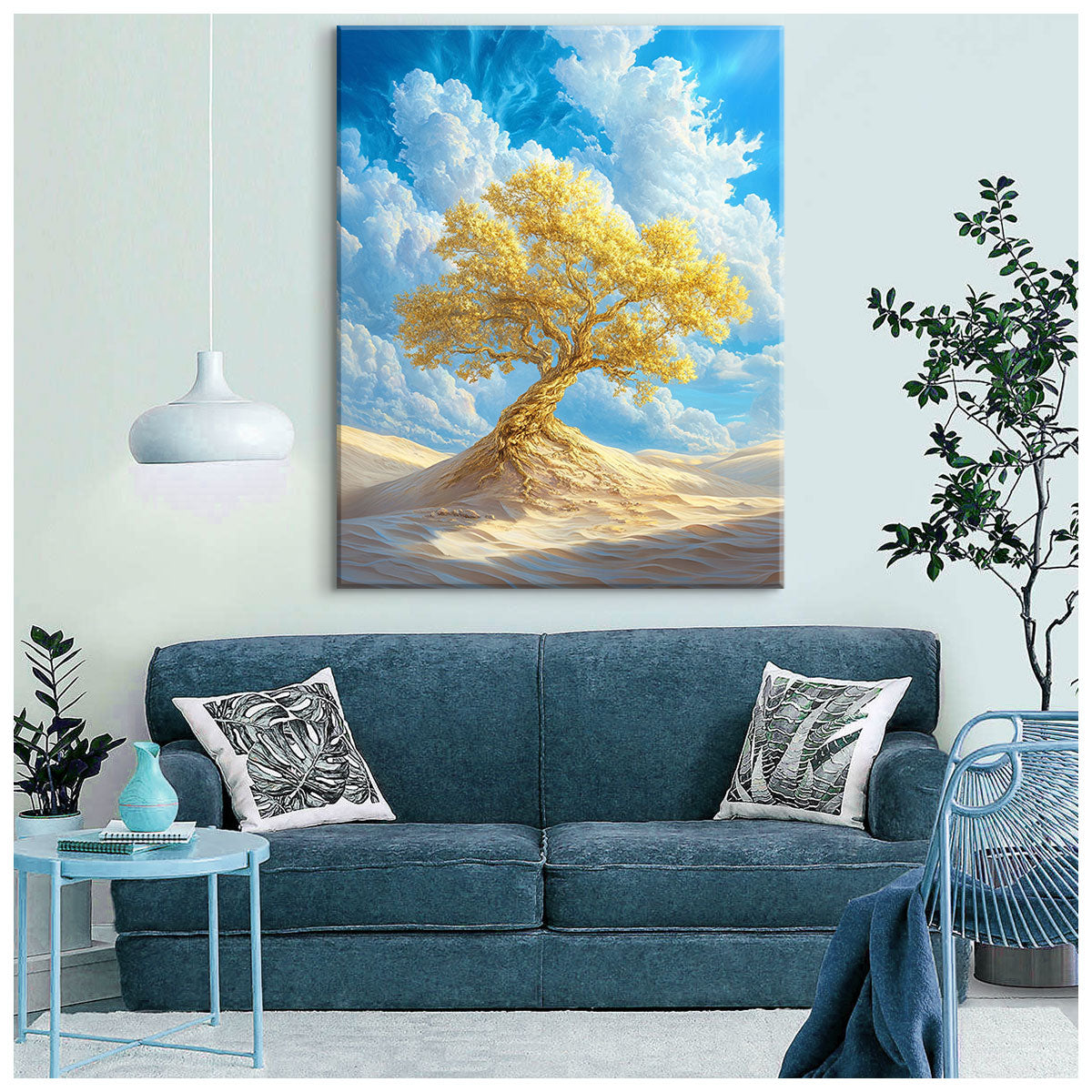 Oasis Of Gold Modern Wall Artwork
