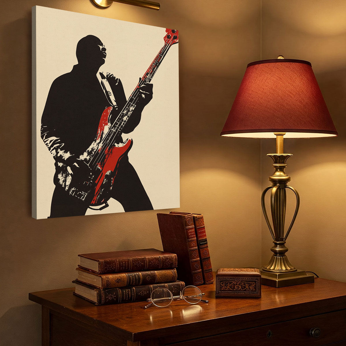 Bass Player Graphic Modern Wall Artwork