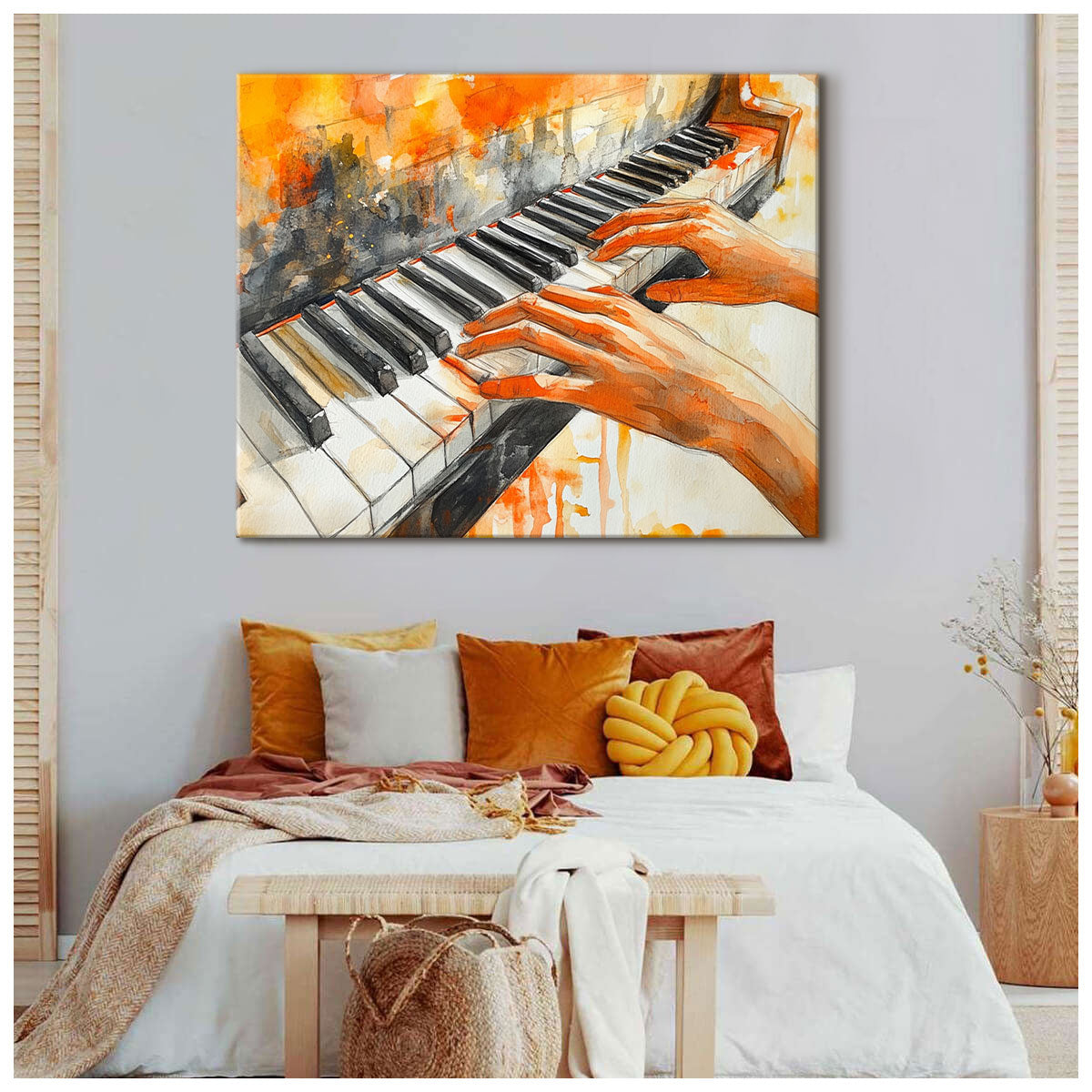 Piano Hand Modern Wall Artwork