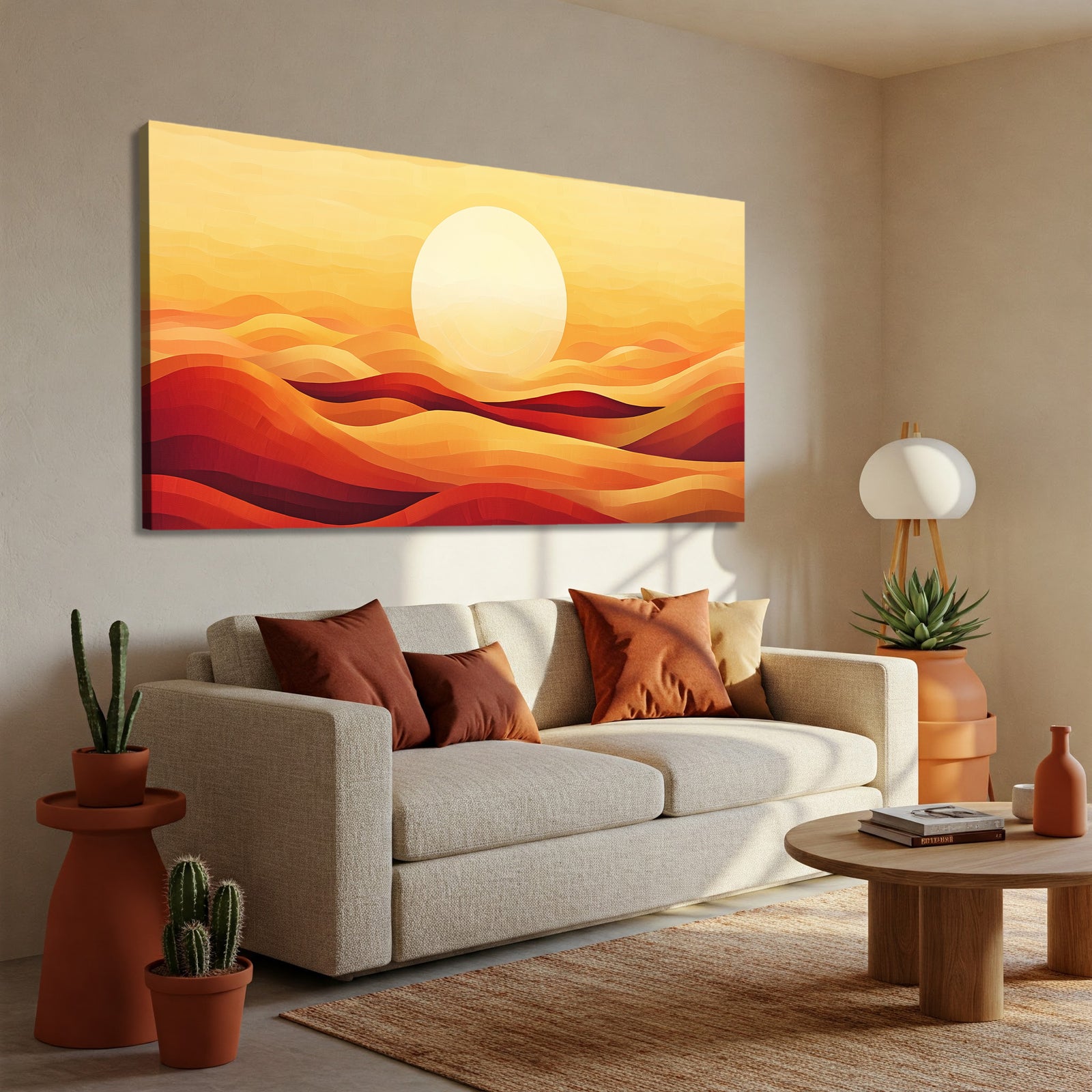 Desert Horizon Modern Boho Wall Art Canvas