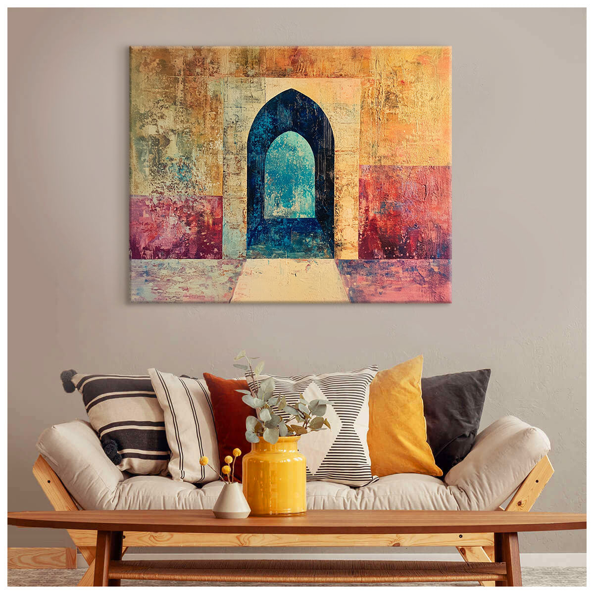Archway Layers Boho Canvas Wall Art