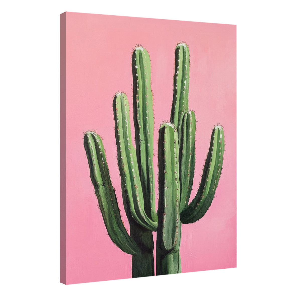 Lush Cactus Painting Canvas Wall Art