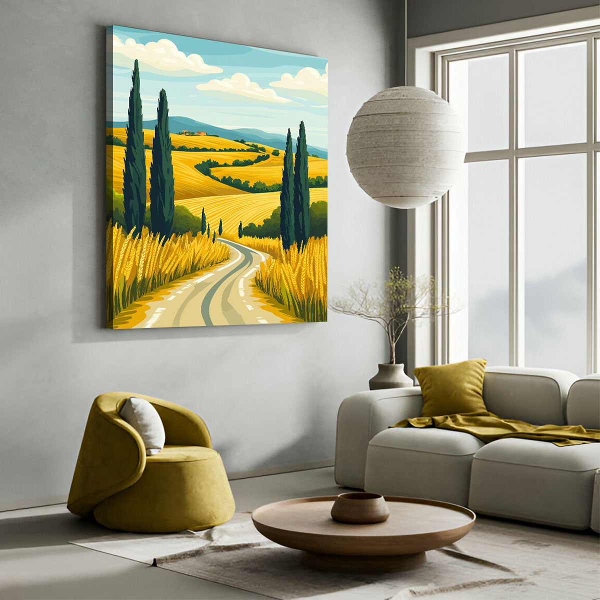 Cypress Trees Canvas Vintage Artwork