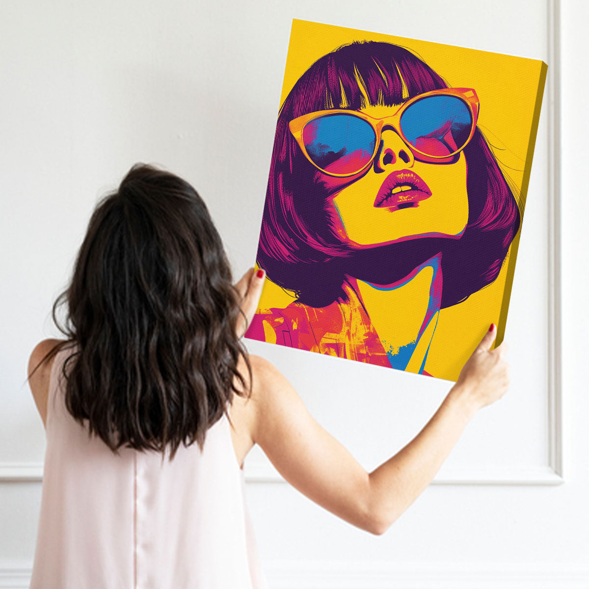 Pop Art Female Portrait Canvas Print