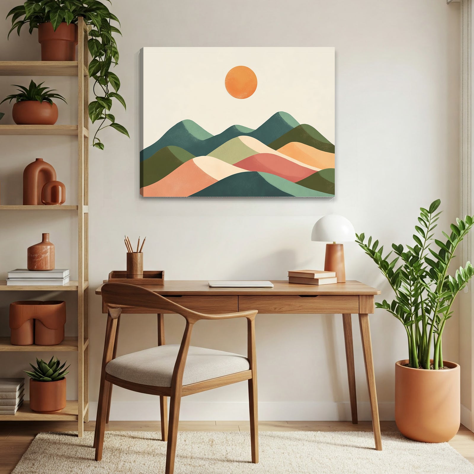 Colorful Mountain Range Abstract Wall Art