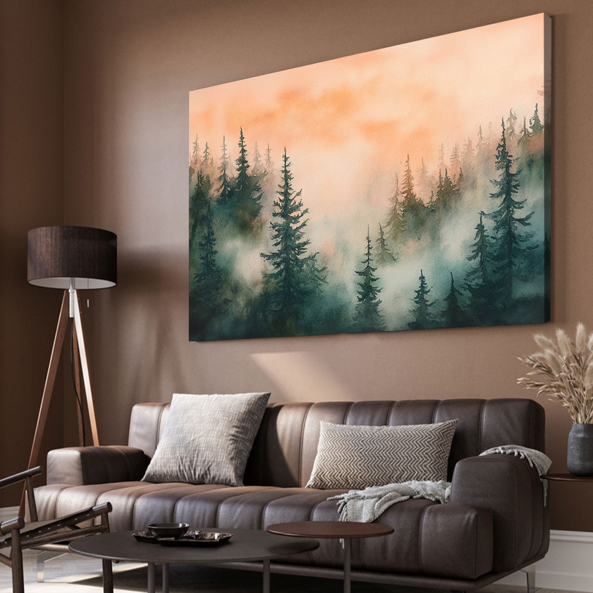 Forest Watercolor - Minimalist Canvas Wall Art