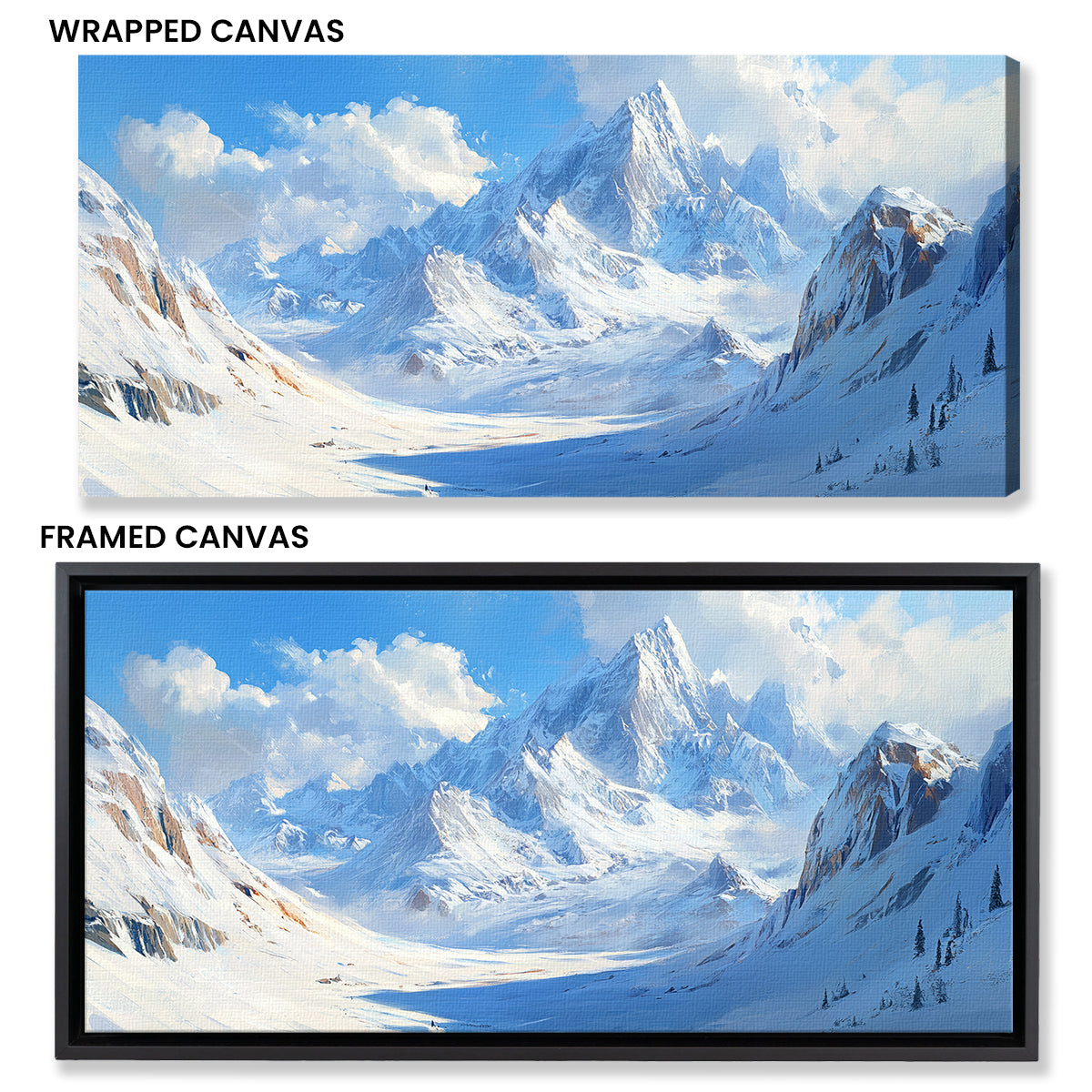 Snowy Mountains Modern Wall Artwork