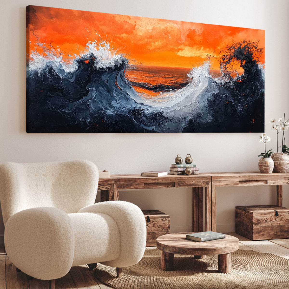 Turbulent Waves Fine Arts Print