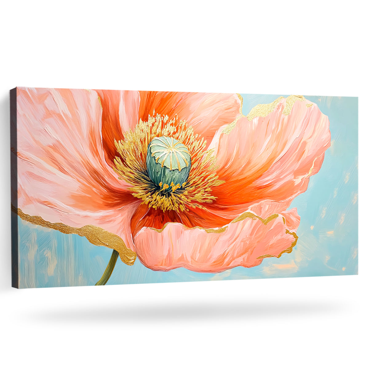 Petal Bloom Abstract Floral Canvas Print for Living Room