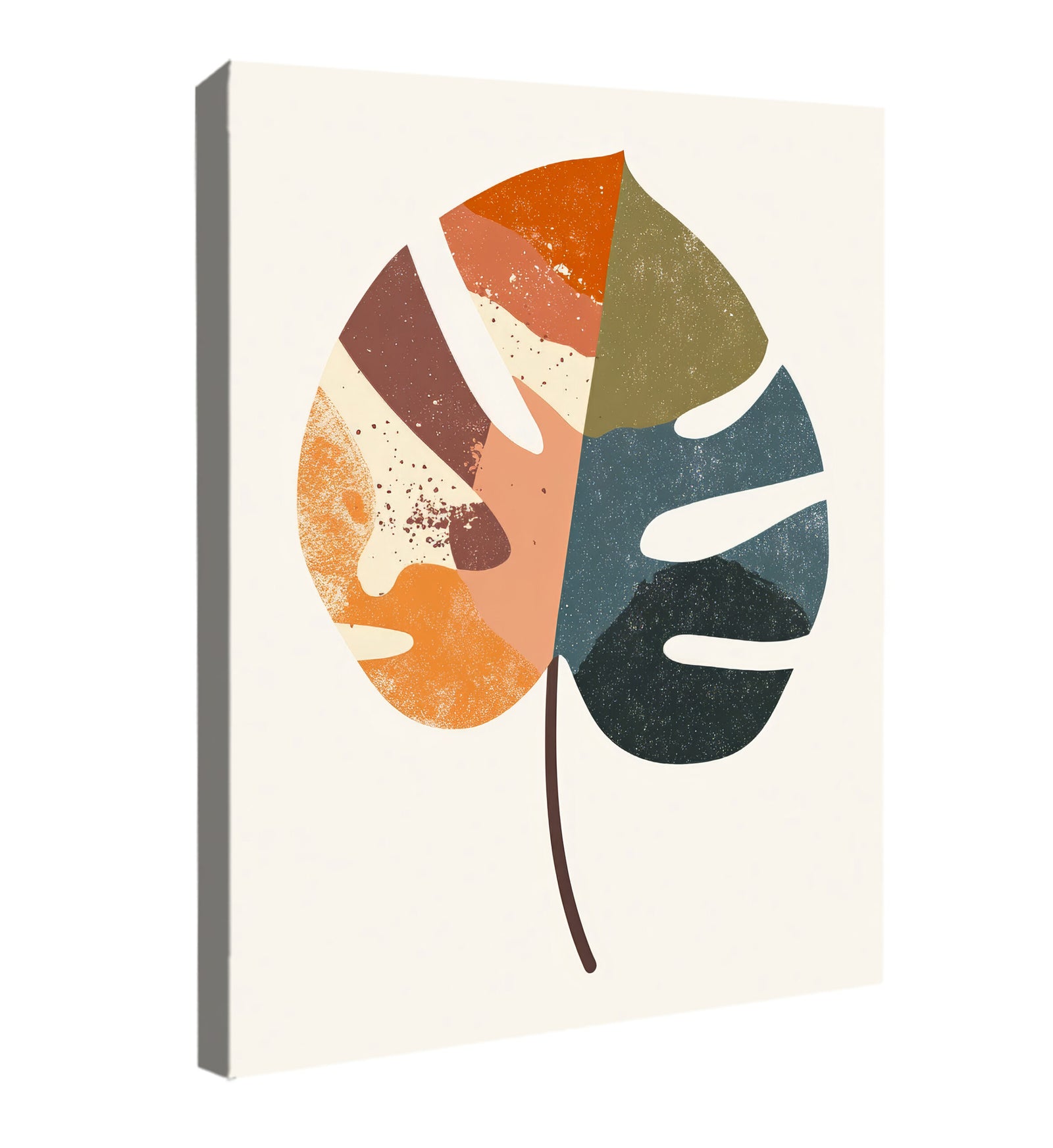 Monstera Leaf Abstract Wall Art