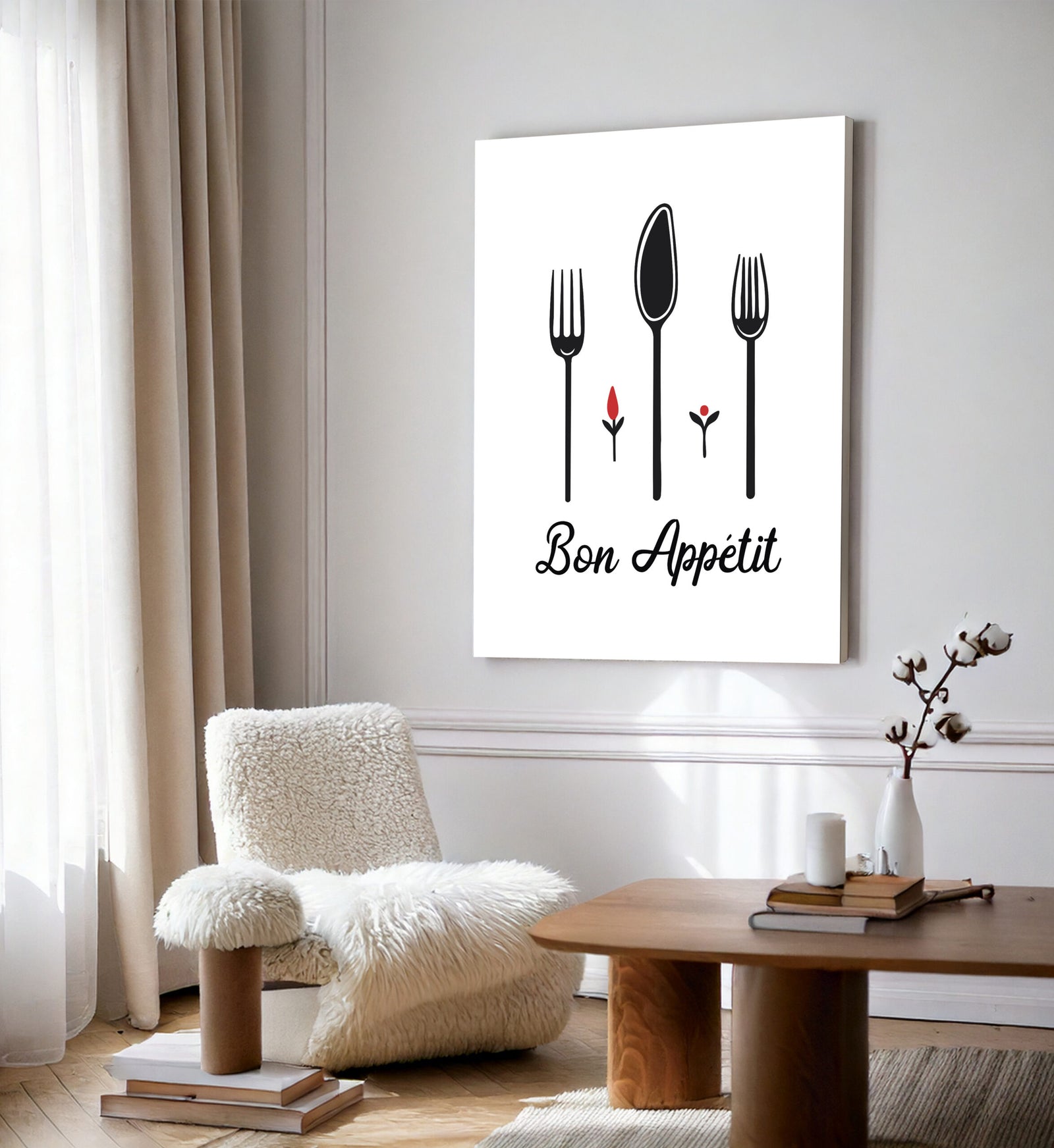 Bon Appétit Modern Minimalist Wall Hanging For Kitchen