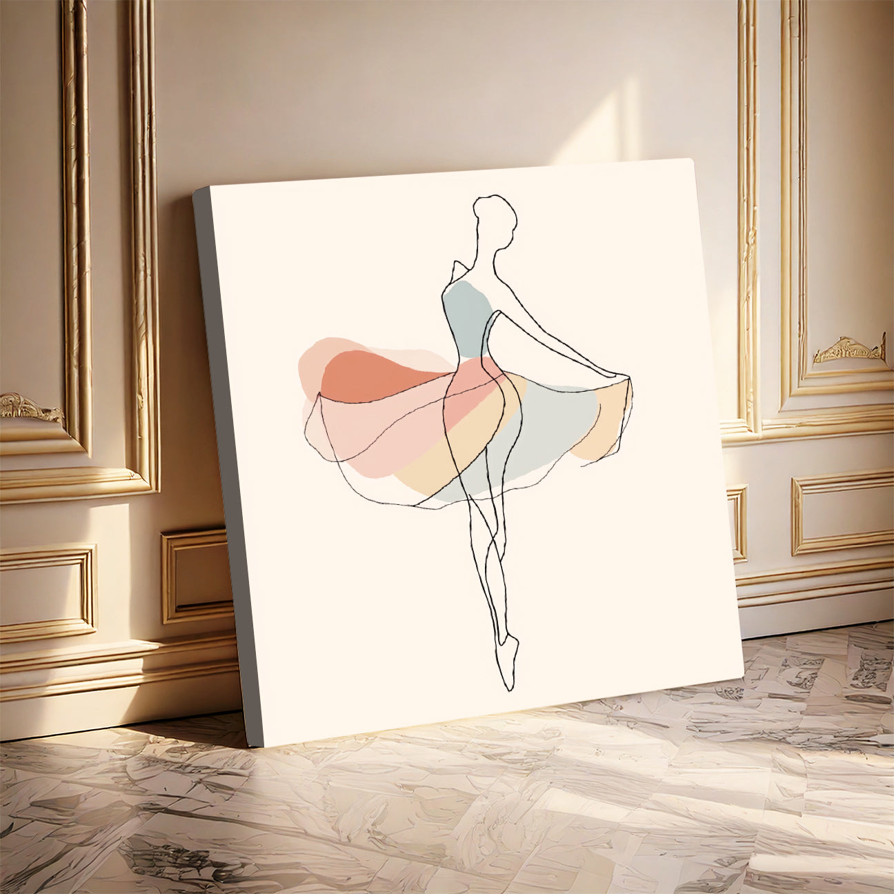 Ballet Dress Minimalist Canvas Wall Art