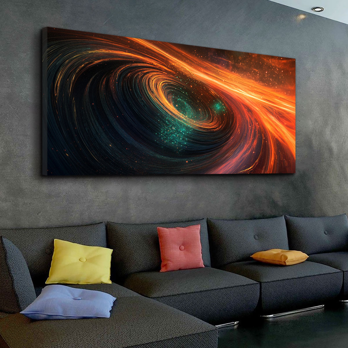 Cosmic Contemporary Abstract Canvas Wall Art for Living Room