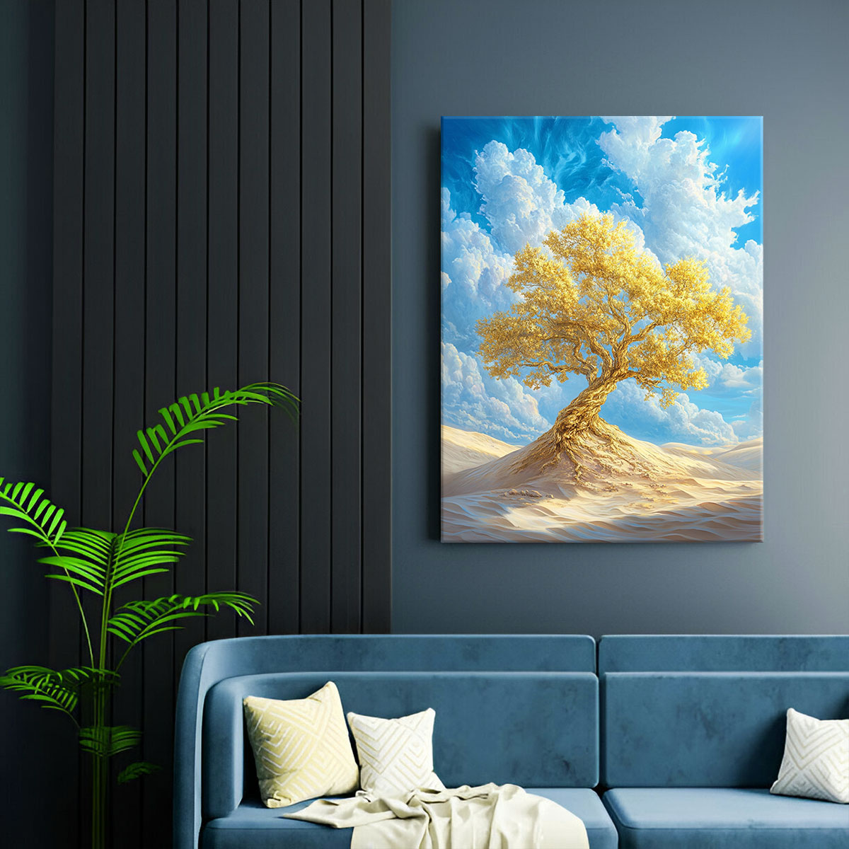 Oasis Of Gold Modern Wall Artwork