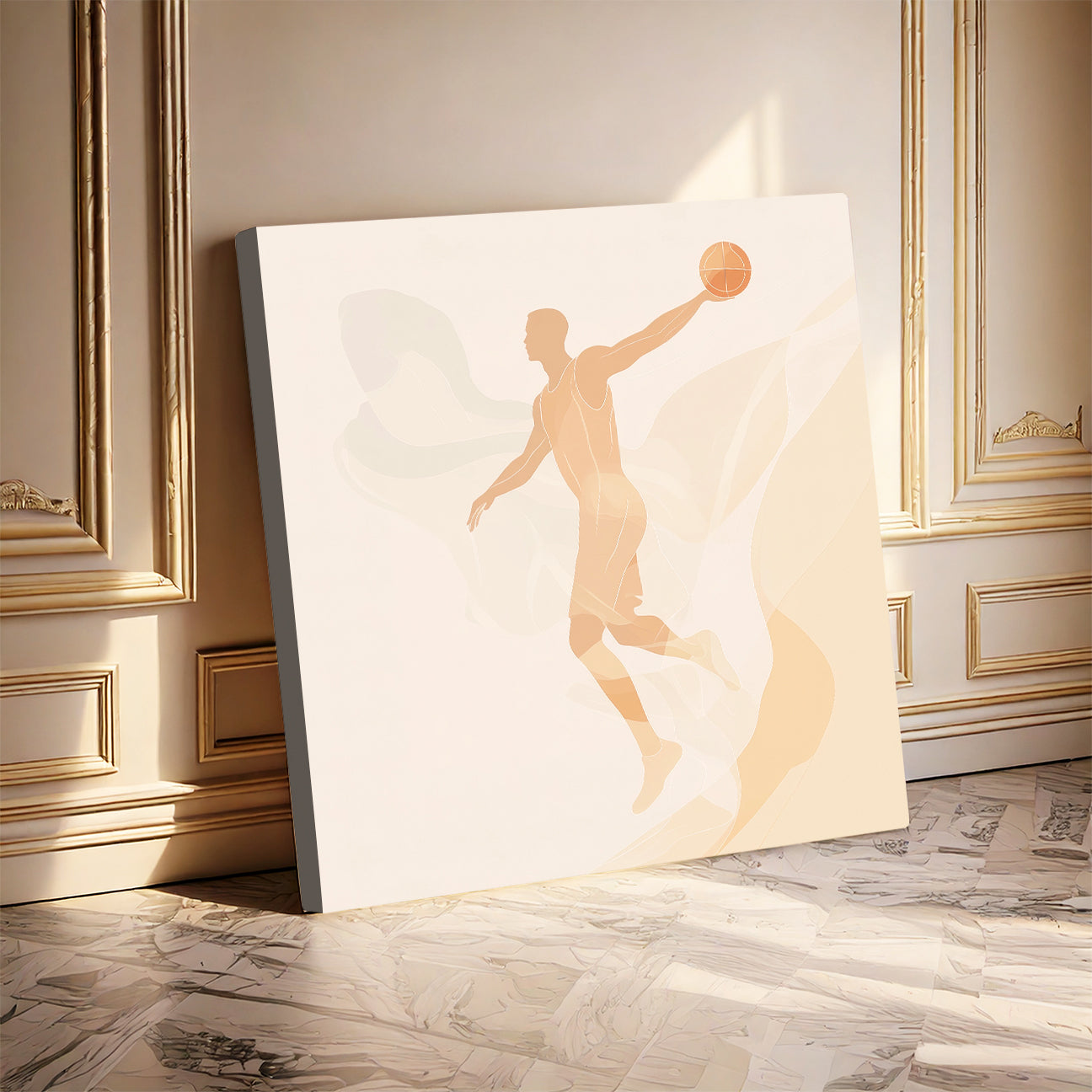 Minimalist Basketball Player Canvas Wall Art
