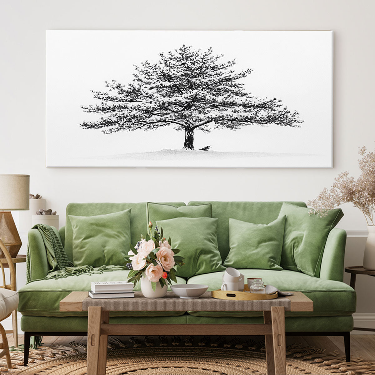Snow Covered Tree Fine Arts Print