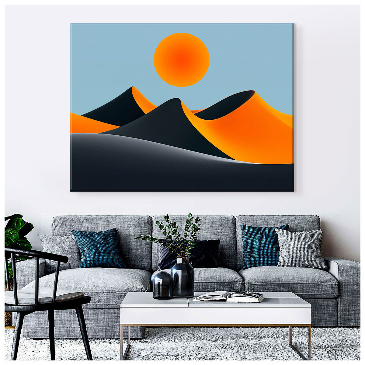 Surreal Desert Bloom Canvas Desert Painting