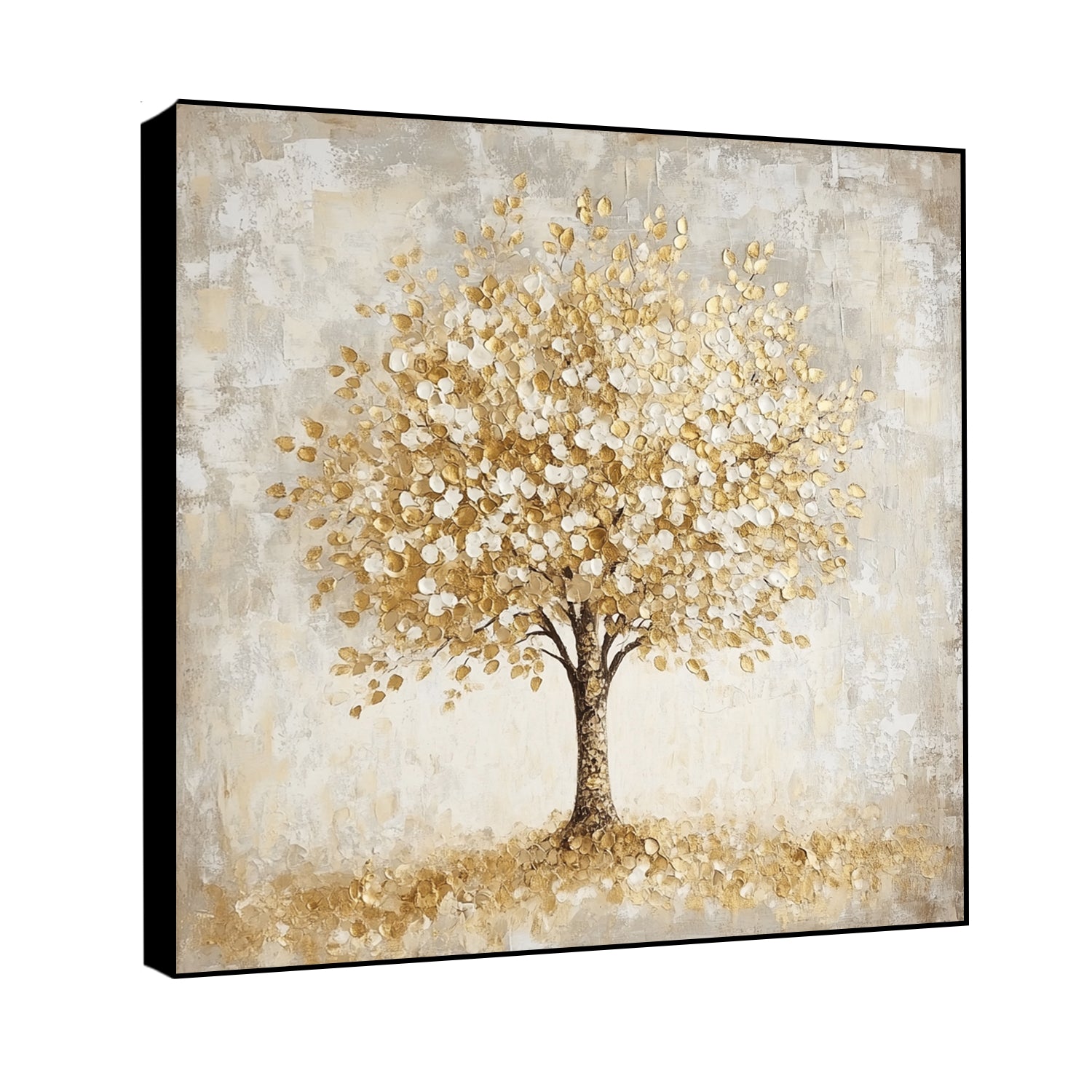 Gilded Elegant Golden Tree Artwork Canvas Print